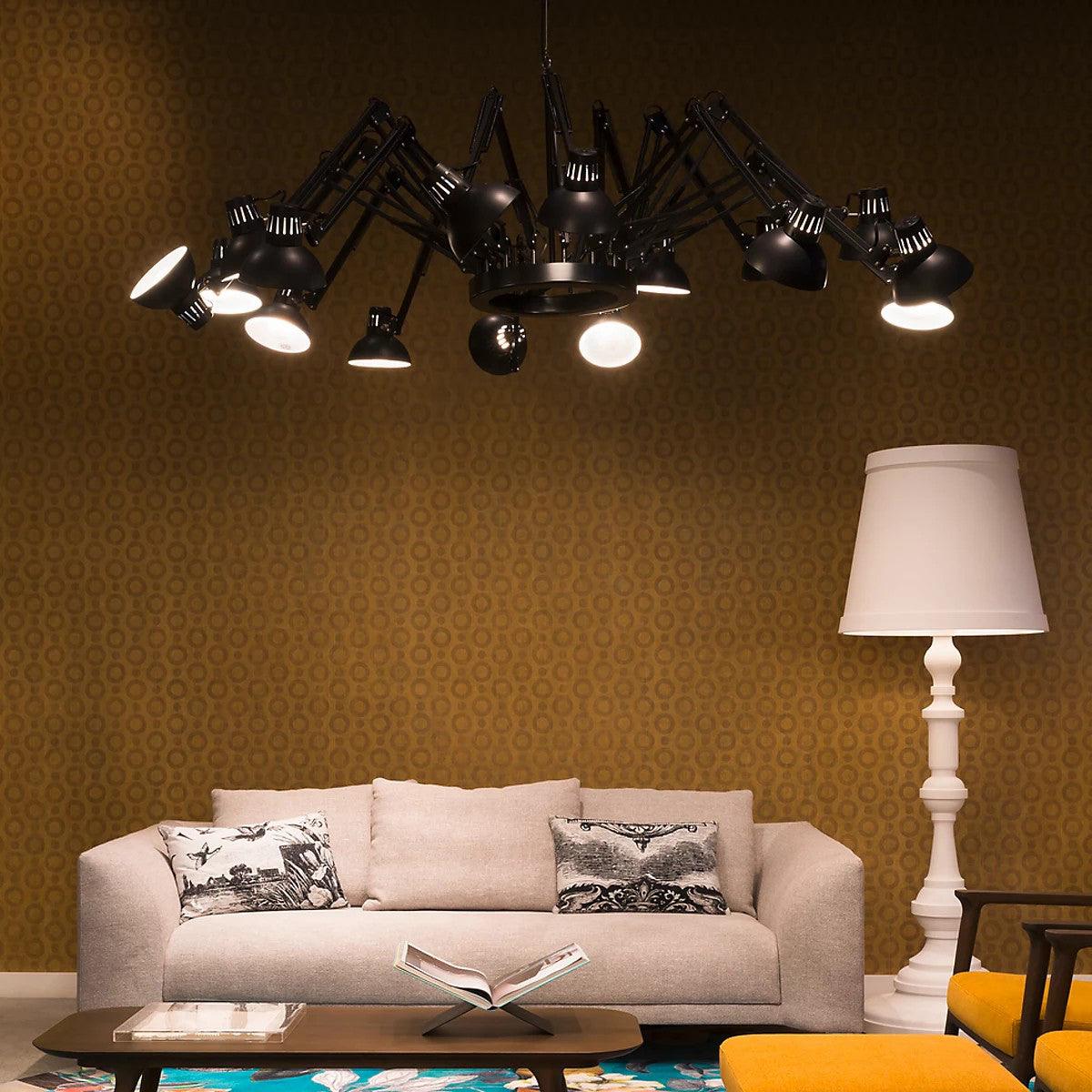 Livenu Chandelier Black Adjustable Multi Arm-Neutral Decor