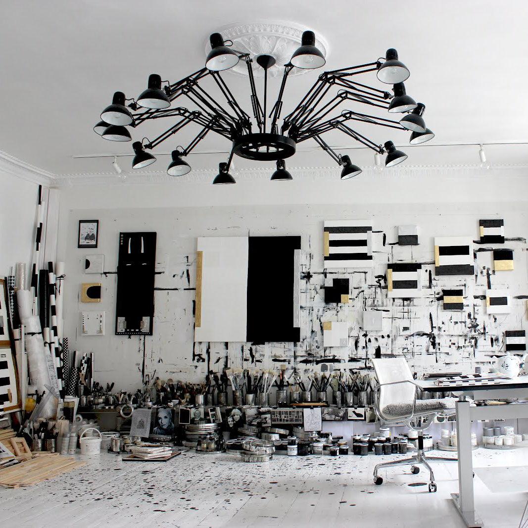 Livenu Chandelier Black Adjustable Multi Arm-Neutral Decor