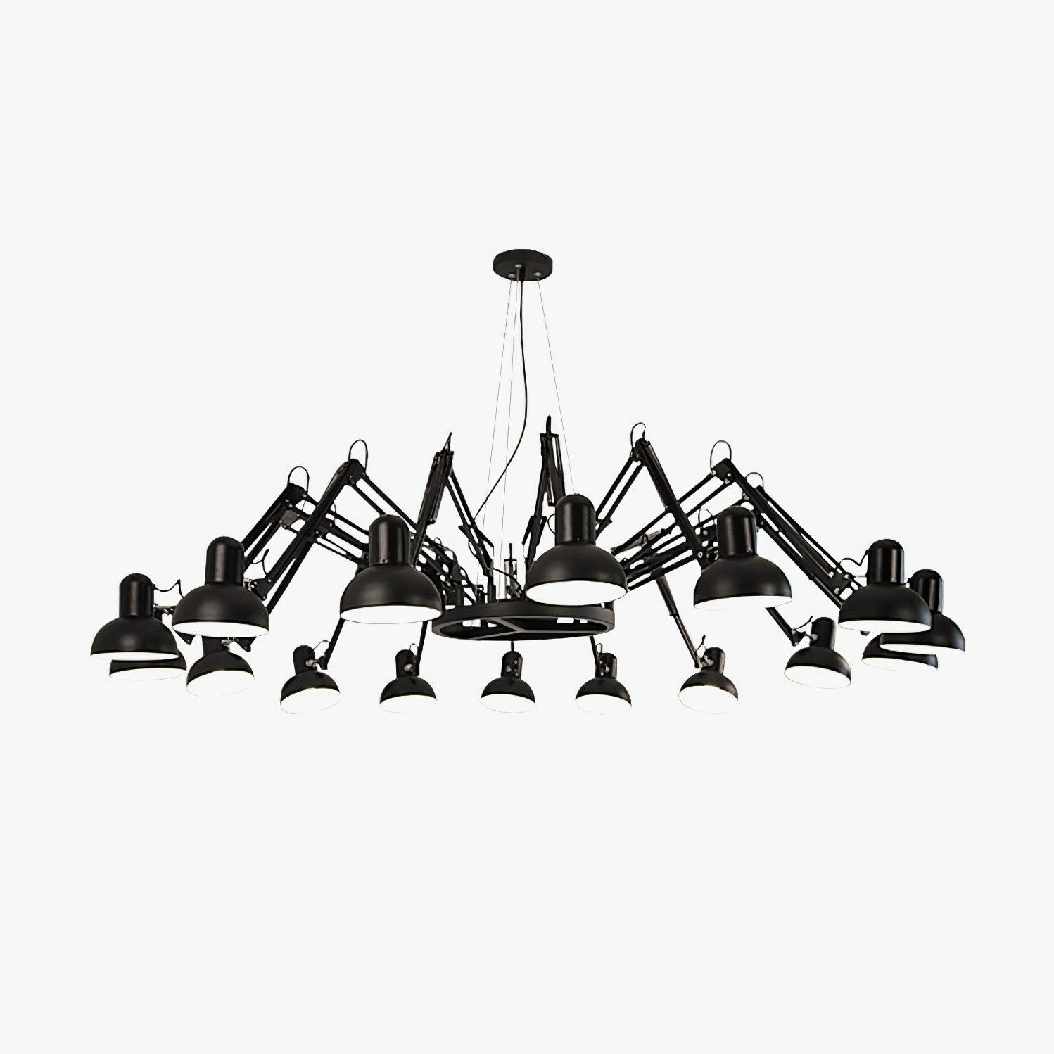 Livenu Chandelier Black Adjustable Multi Arm-Neutral Decor