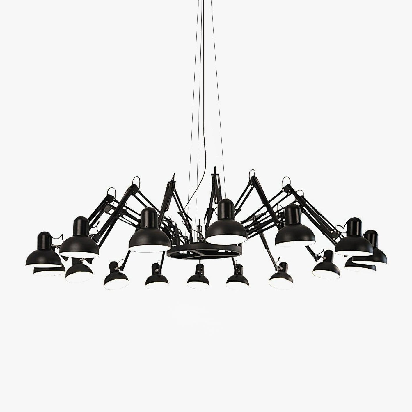 Livenu Chandelier Black Adjustable Multi Arm-Neutral Decor