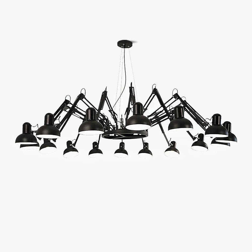 Livenu Chandelier Black Adjustable Multi Arm-Neutral Decor
