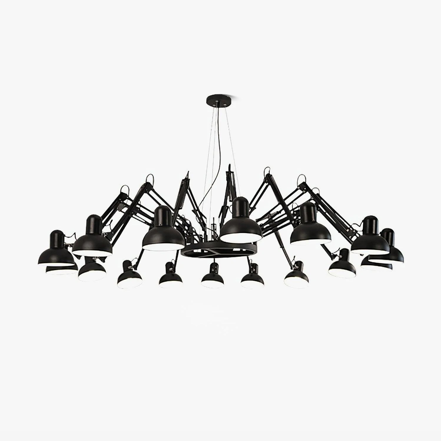 Livenu Chandelier Black Adjustable Multi Arm-Neutral Decor