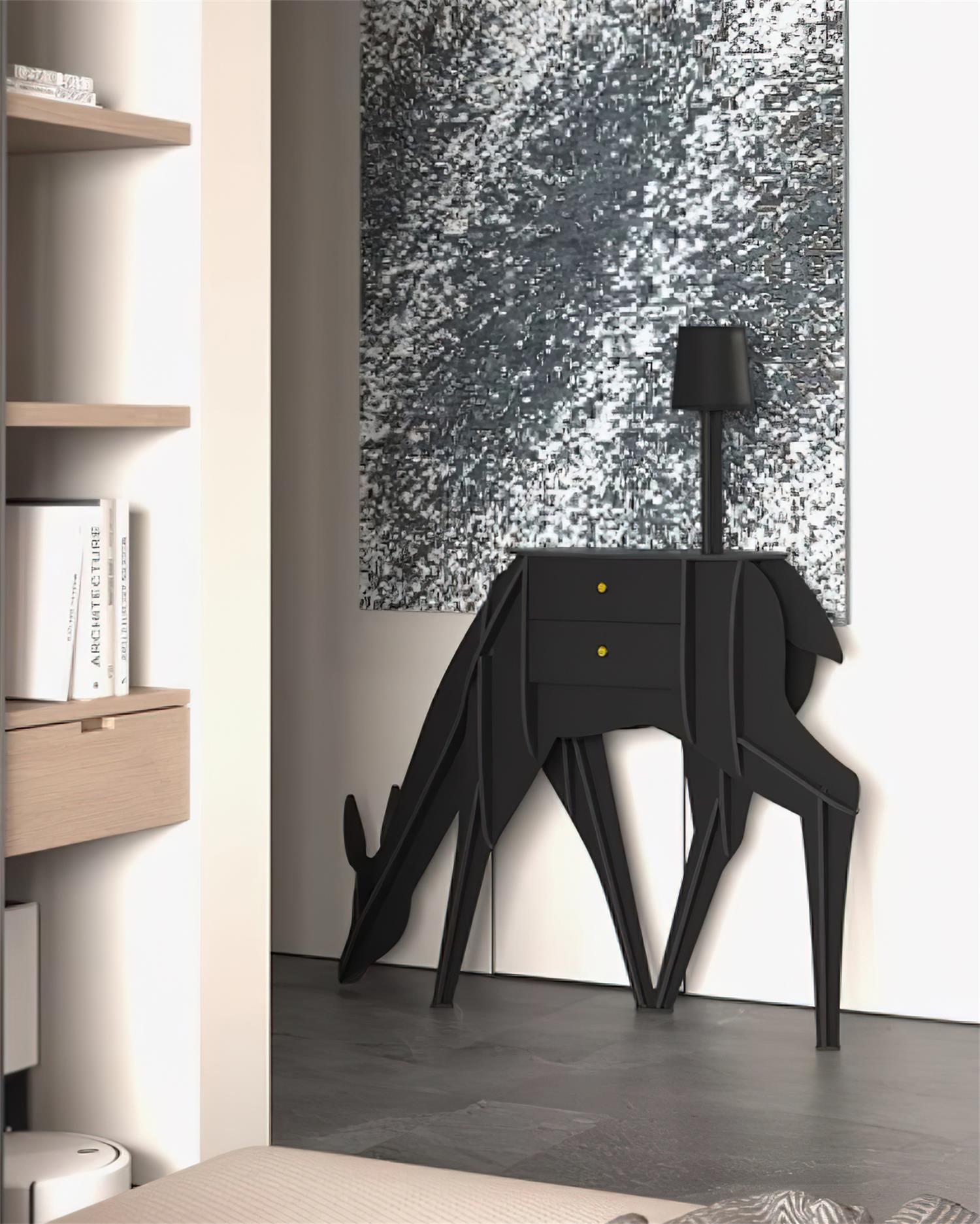Peldes Deer-shaped Side Table-Neutral Decor