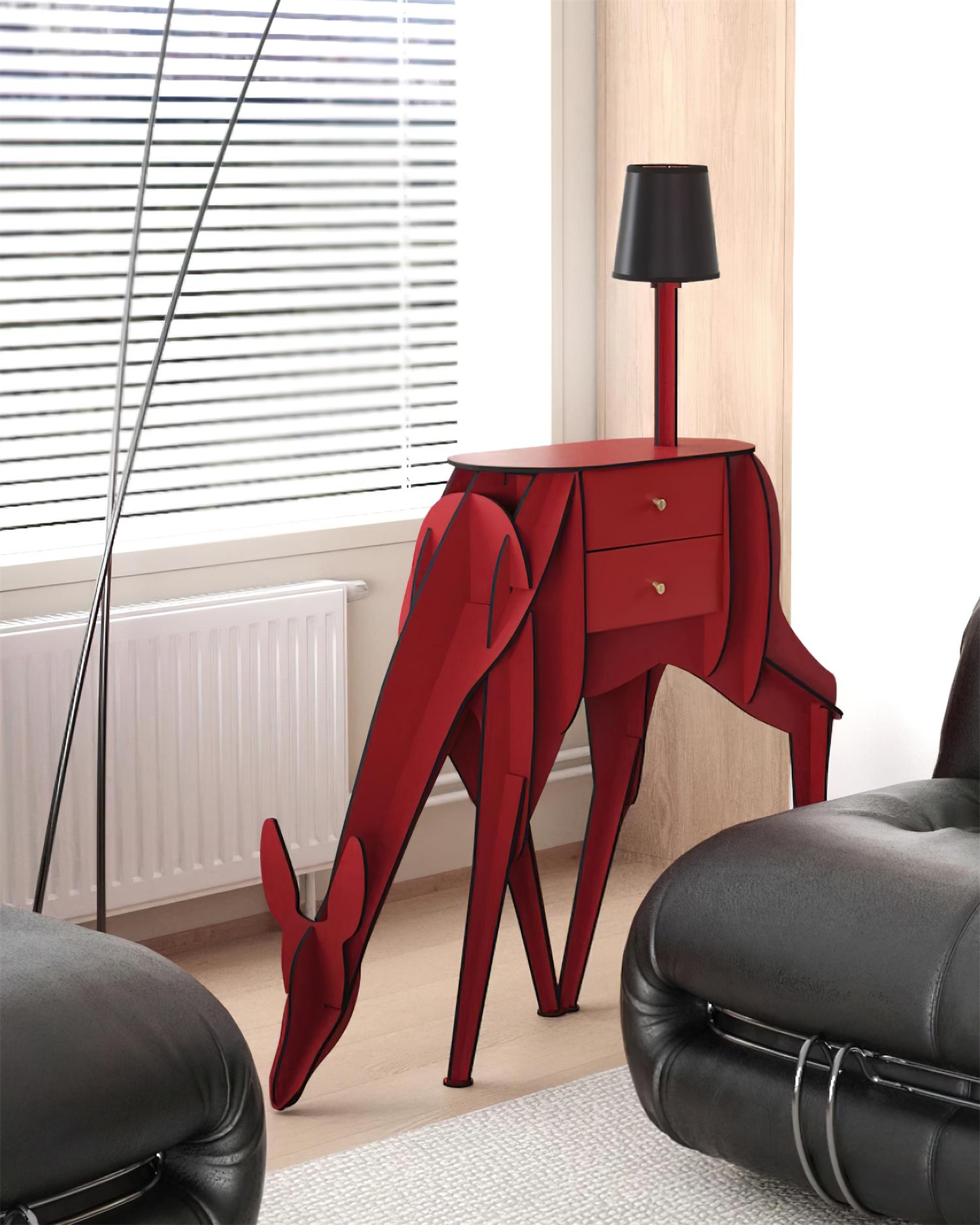 Peldes Deer-shaped Side Table-Neutral Decor