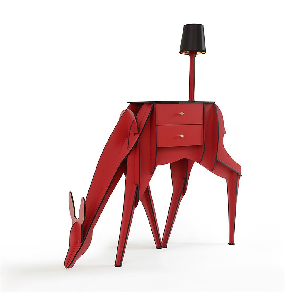 Peldes Deer-shaped Side Table-Neutral Decor