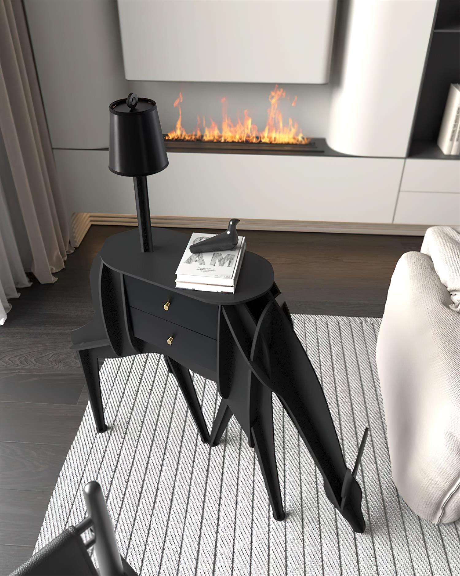 Peldes Deer-shaped Side Table-Neutral Decor