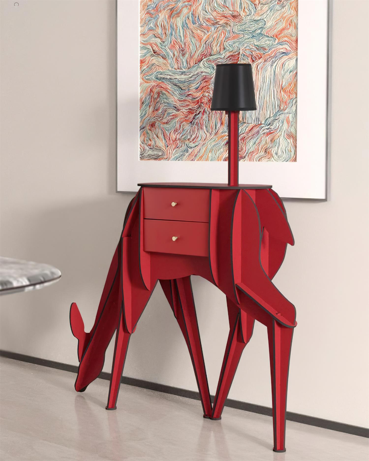 Peldes Deer-shaped Side Table-Neutral Decor