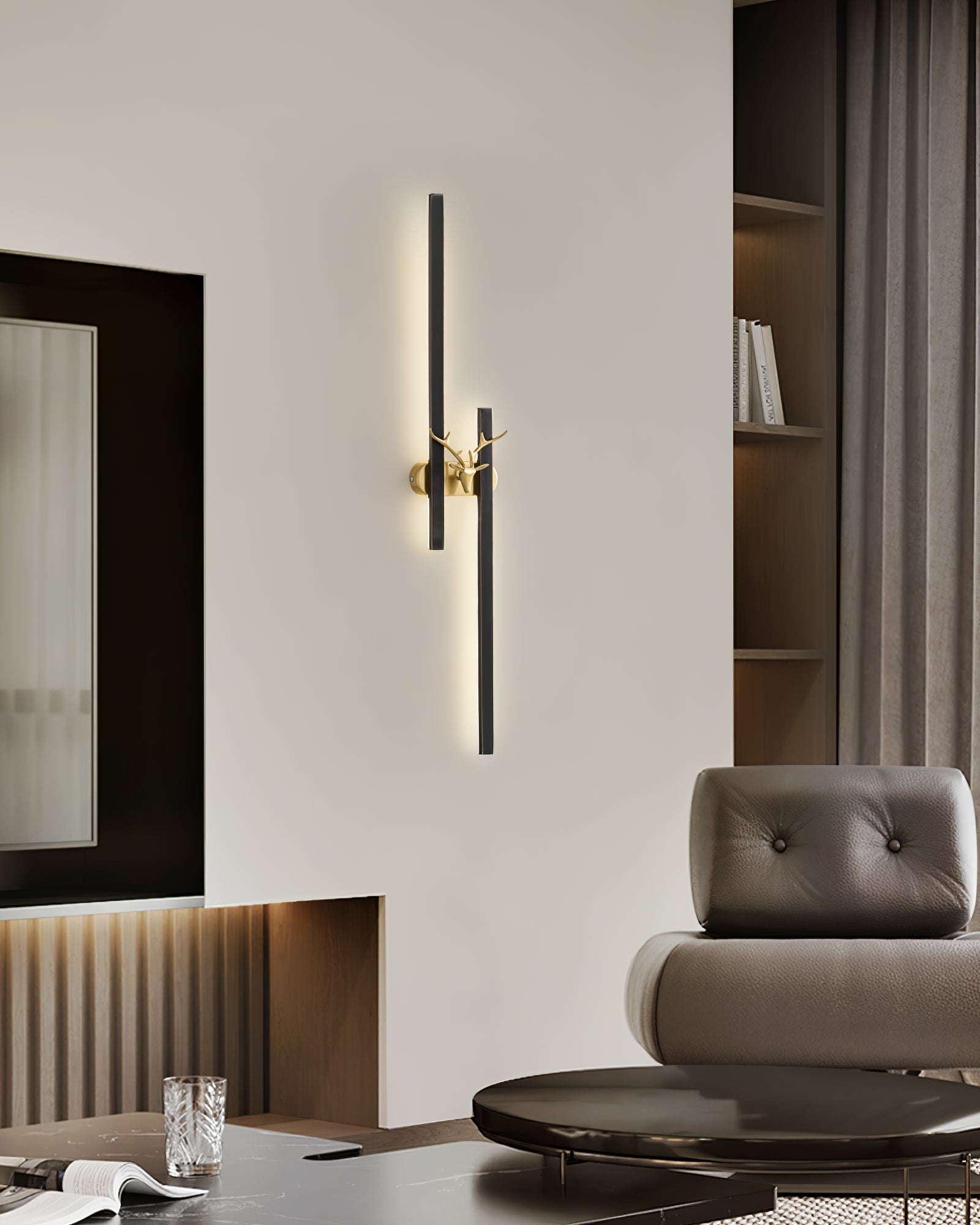 Vavinisra Classic Deer Brass Wall Lamp-Neutral Decor