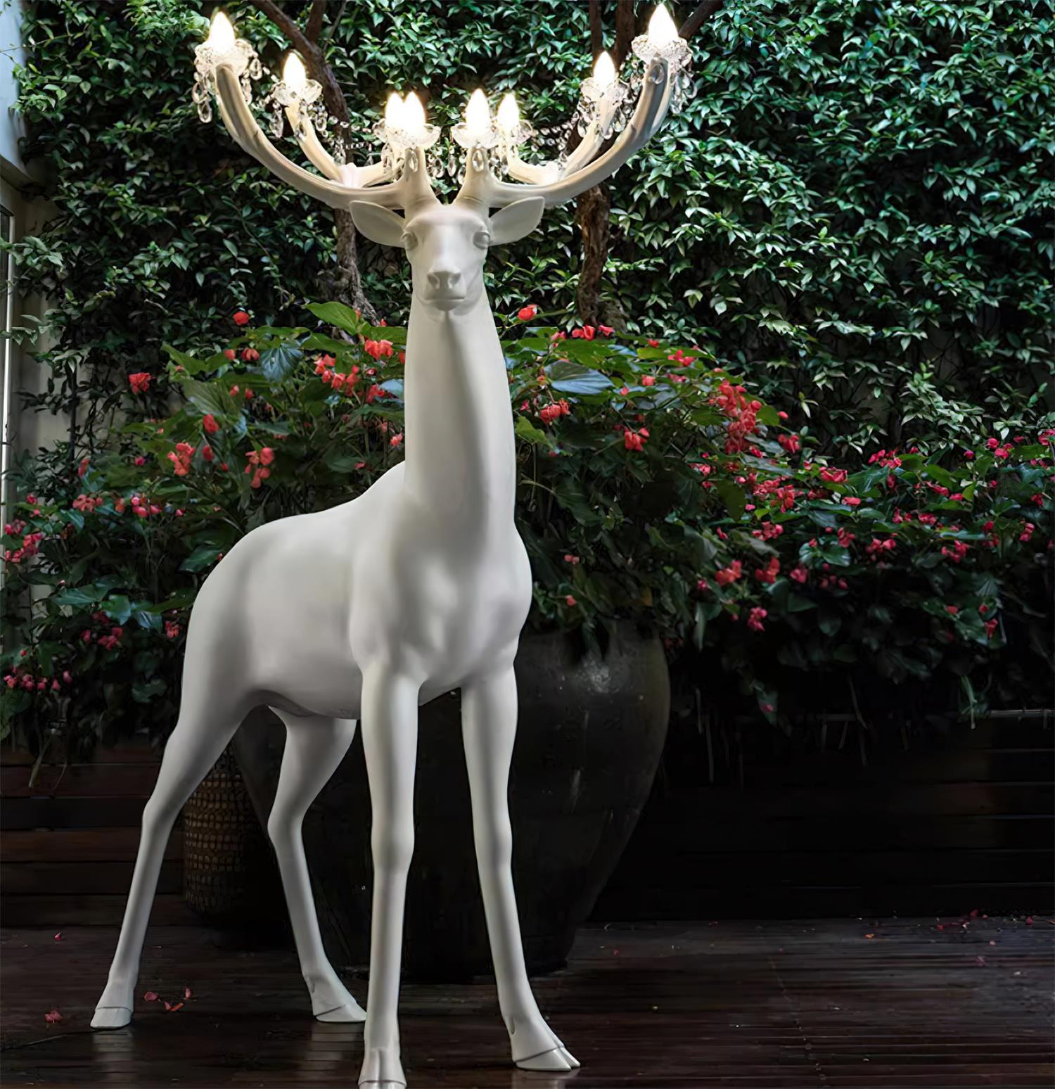 Stag Sculpture Floor Lamp
