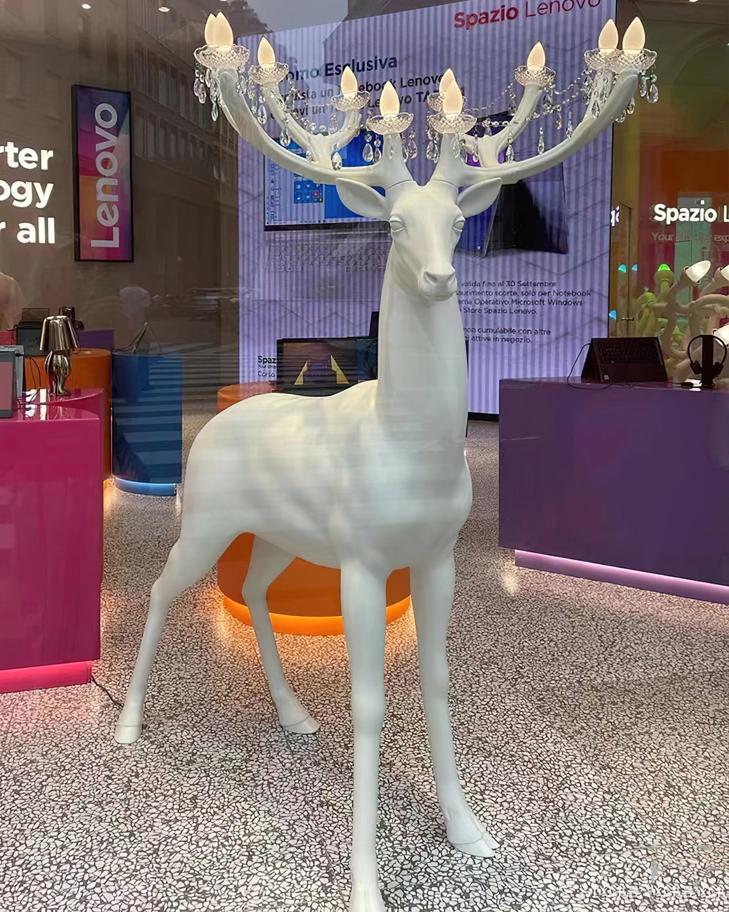Stag Sculpture Floor Lamp