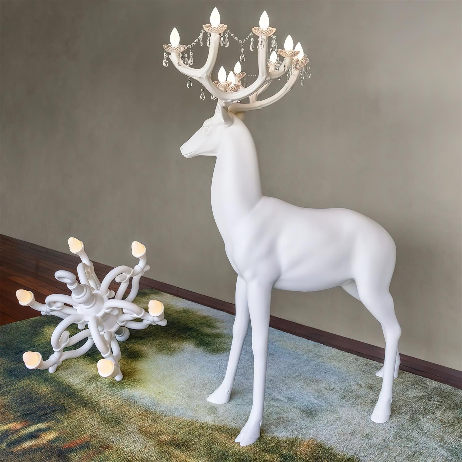 Stag Sculpture Floor Lamp