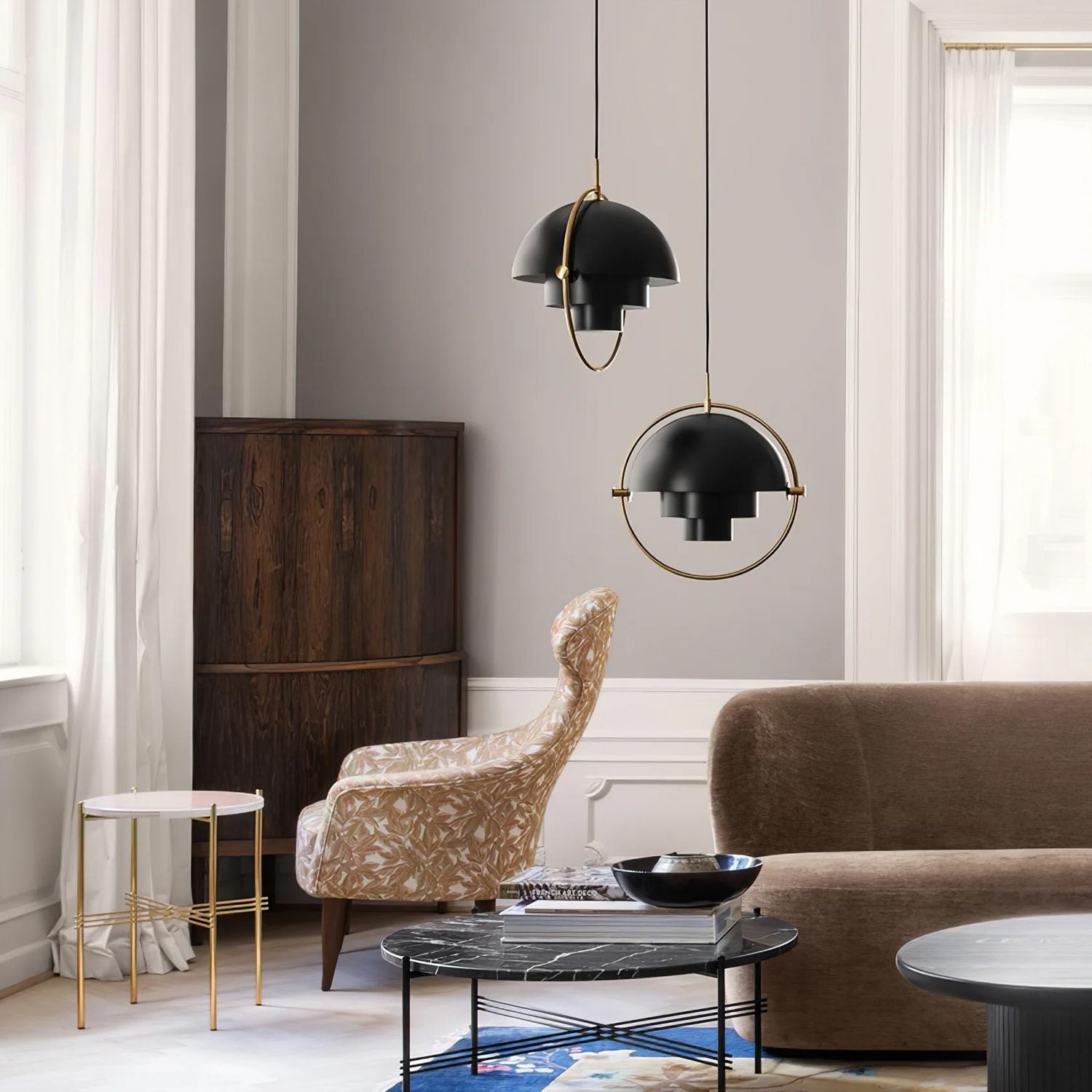 Lustra Pendant Lamp Deformed Ball Golden-Neutral Decor