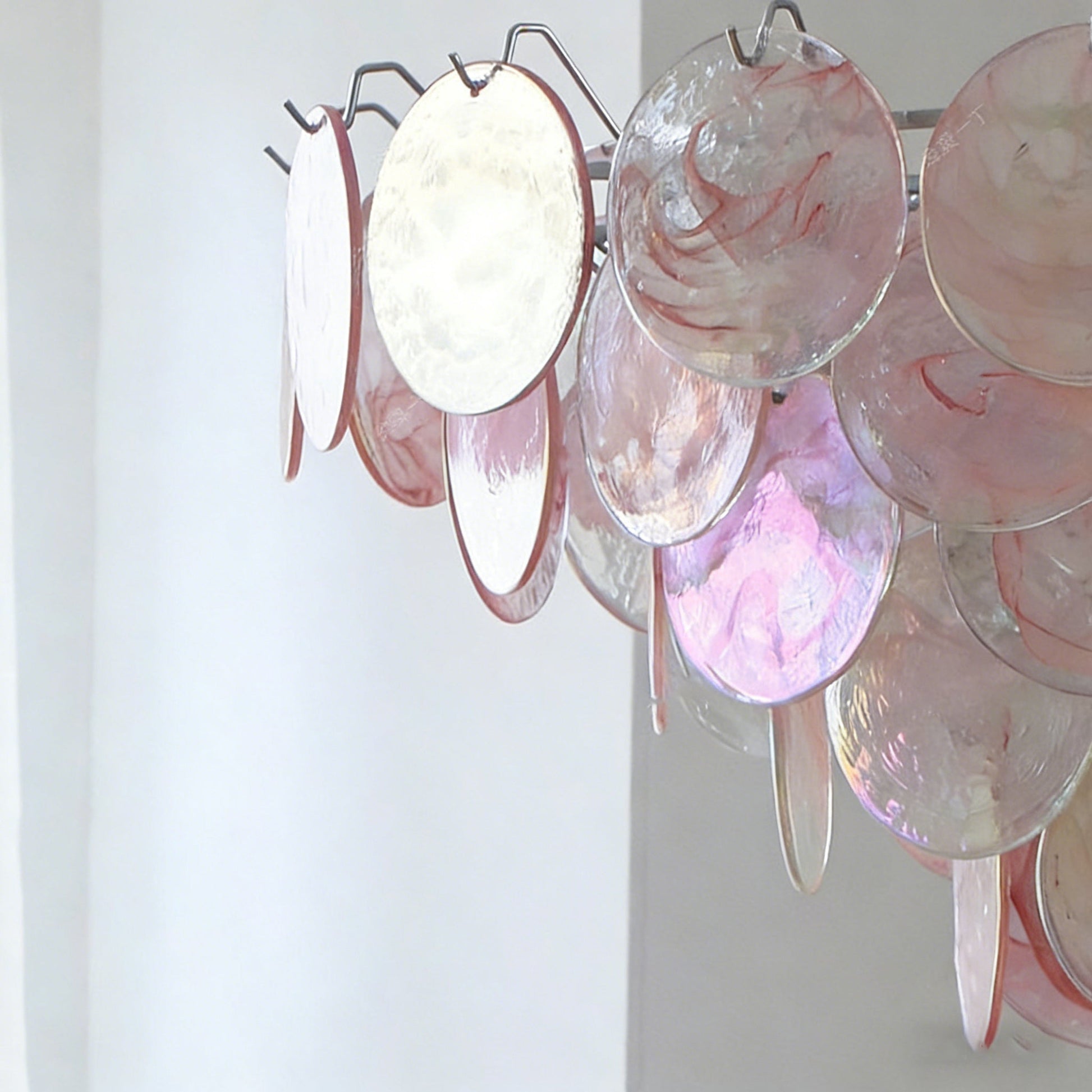 Small size (50cm) Brette Disk Glass Chandelier.