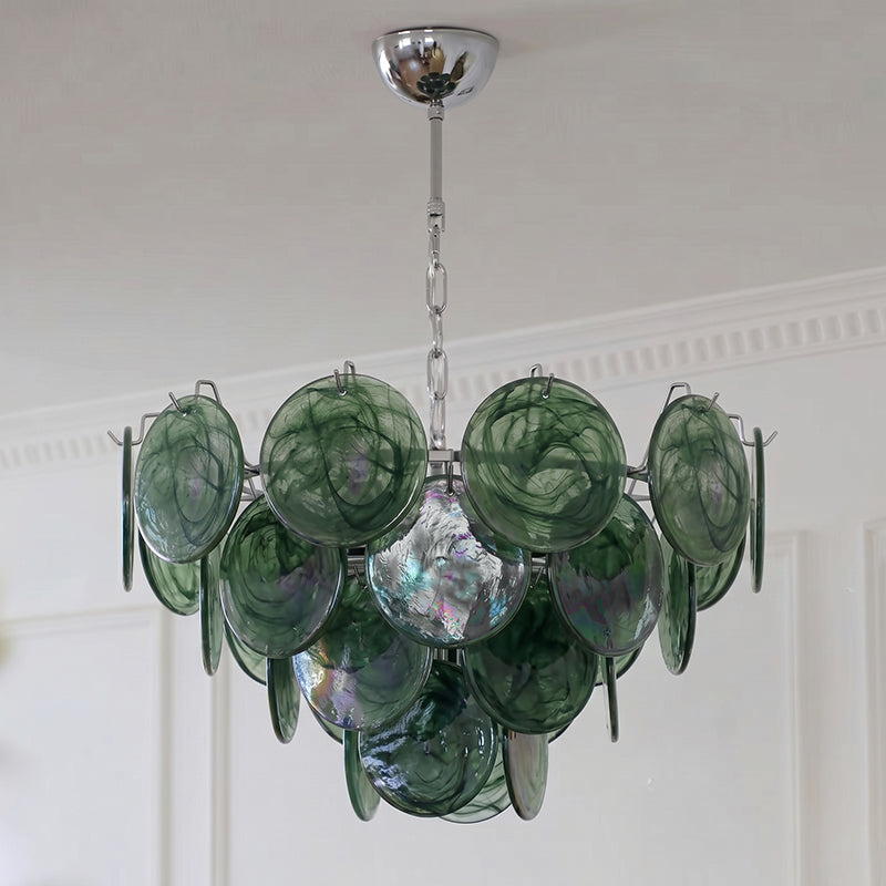 Brette chandelier as a focal point in a modern living space.