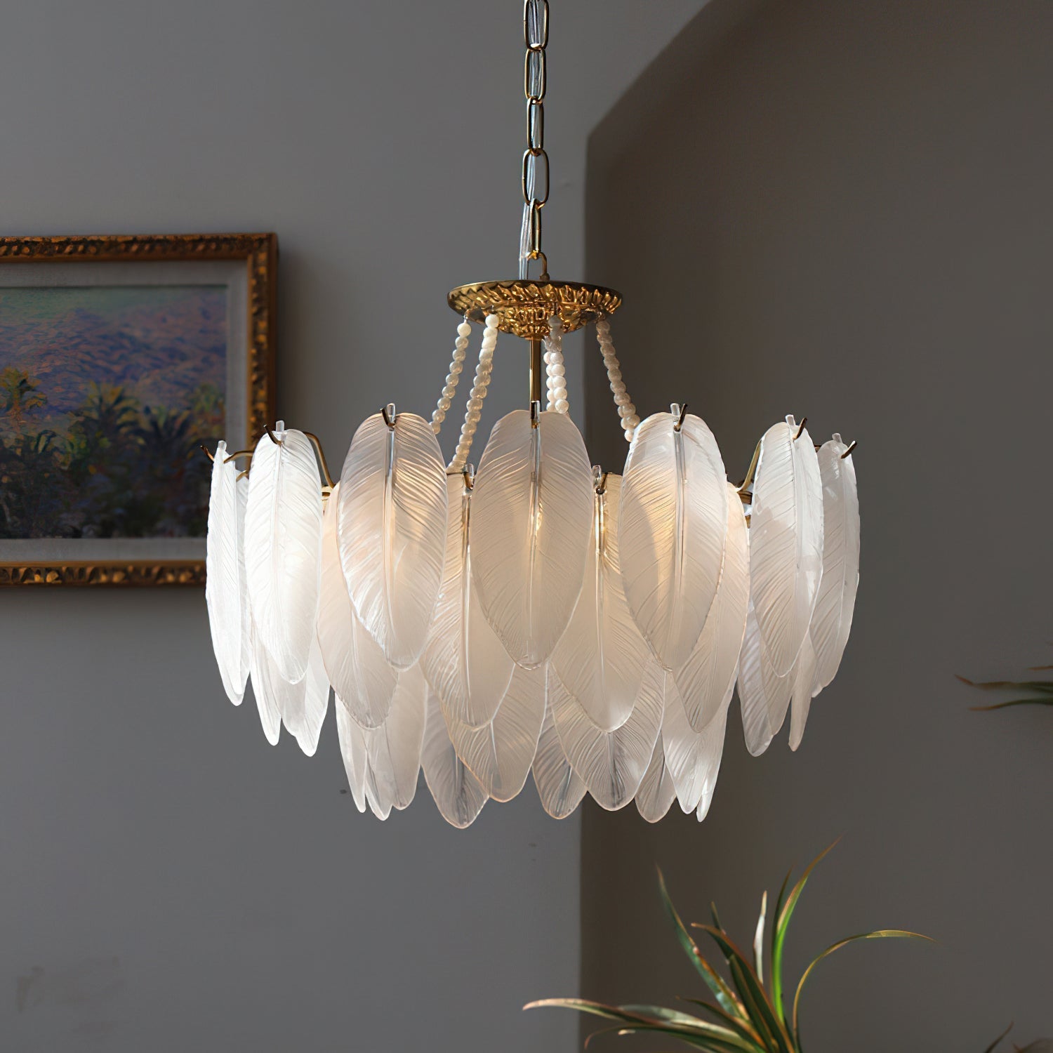 Smallest size option of the Antheia Chandelier (15.7" diameter).