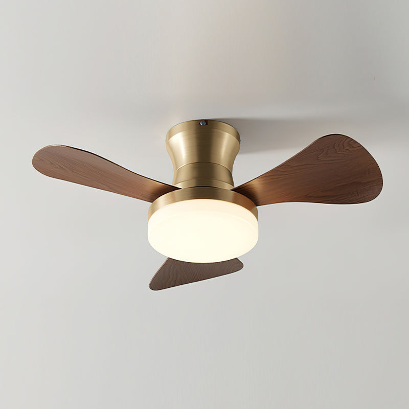 Brennan Ceiling Fan Light in brushed nickel finish in a contemporary room.