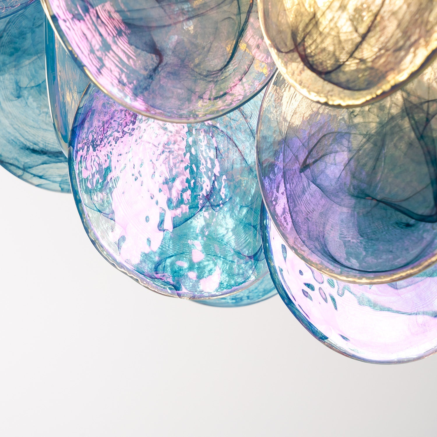 Final overview shot of the Camisa Glass Chandelier.