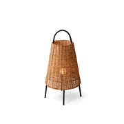 Catalina Coastal Table Lamp with a natural rattan shade.