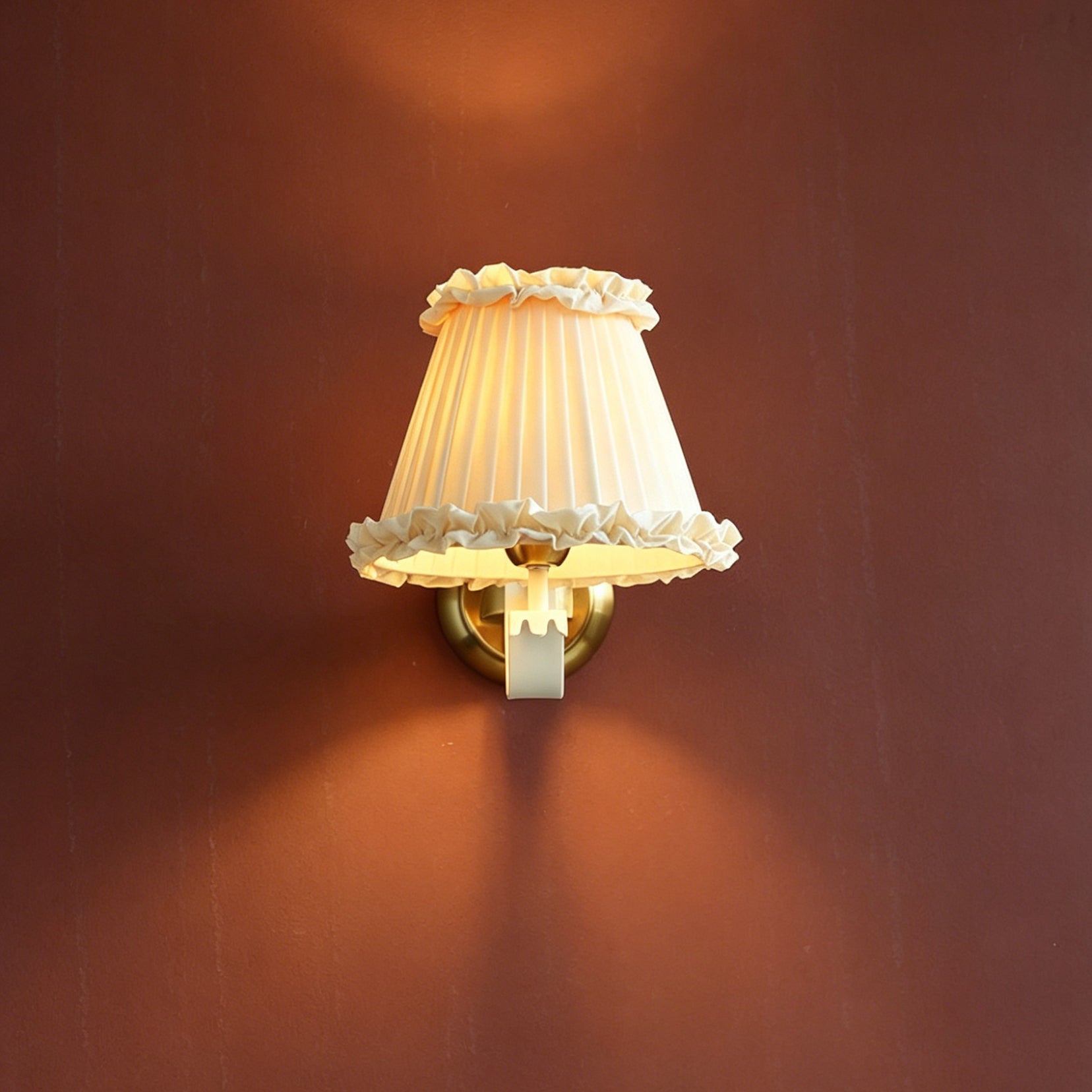 Side profile of the Chantal Ruffle Wall Sconce.