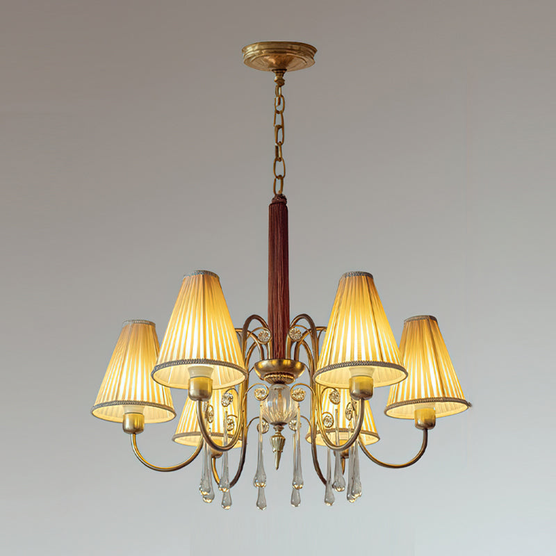 The 10-light version of the Chateaux chandelier against a neutral background.