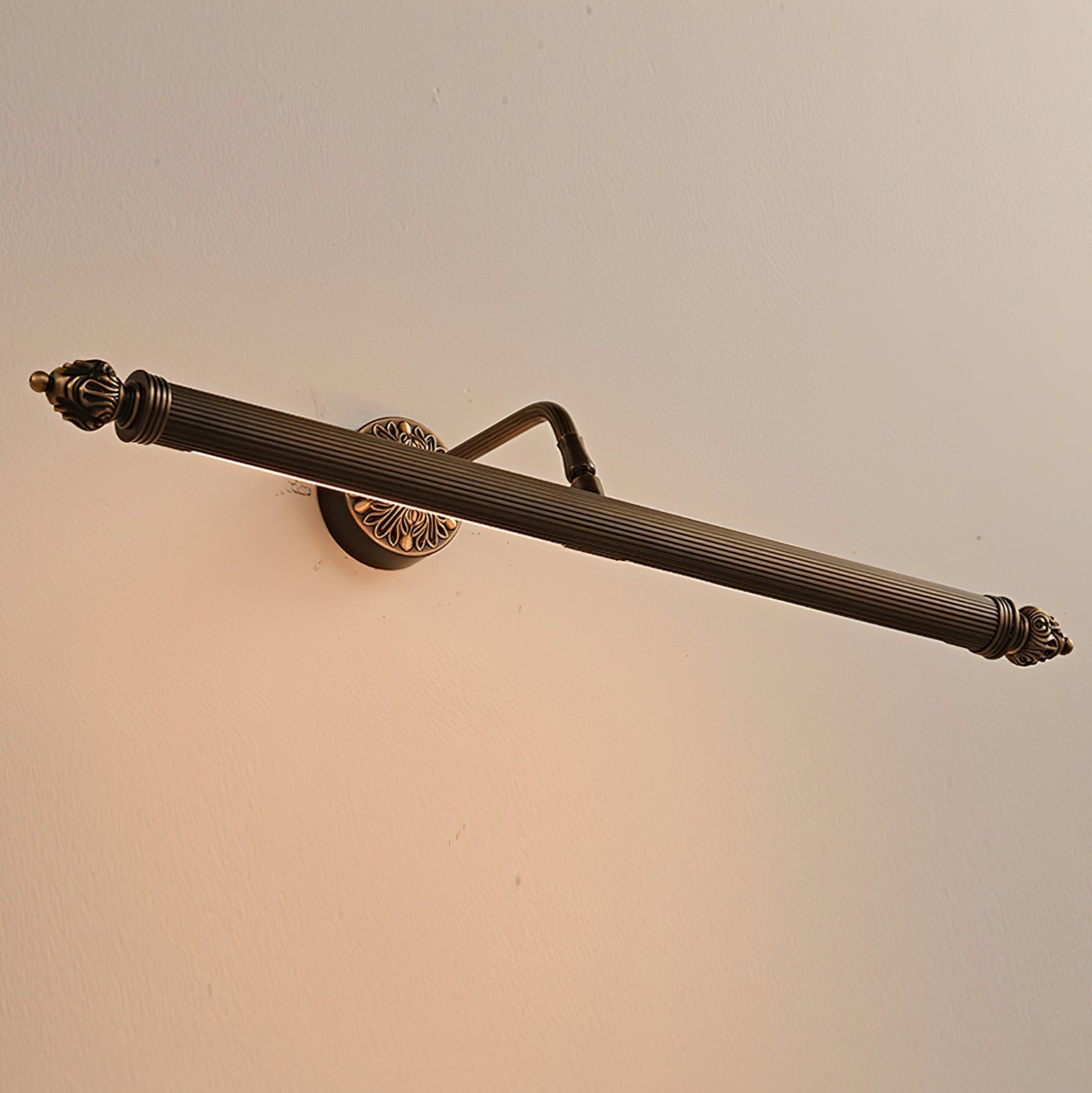 Side profile of the wall sconce showing its depth.