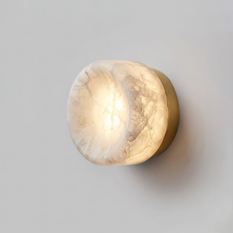 Opal Disc Alabaster Wall Sconce