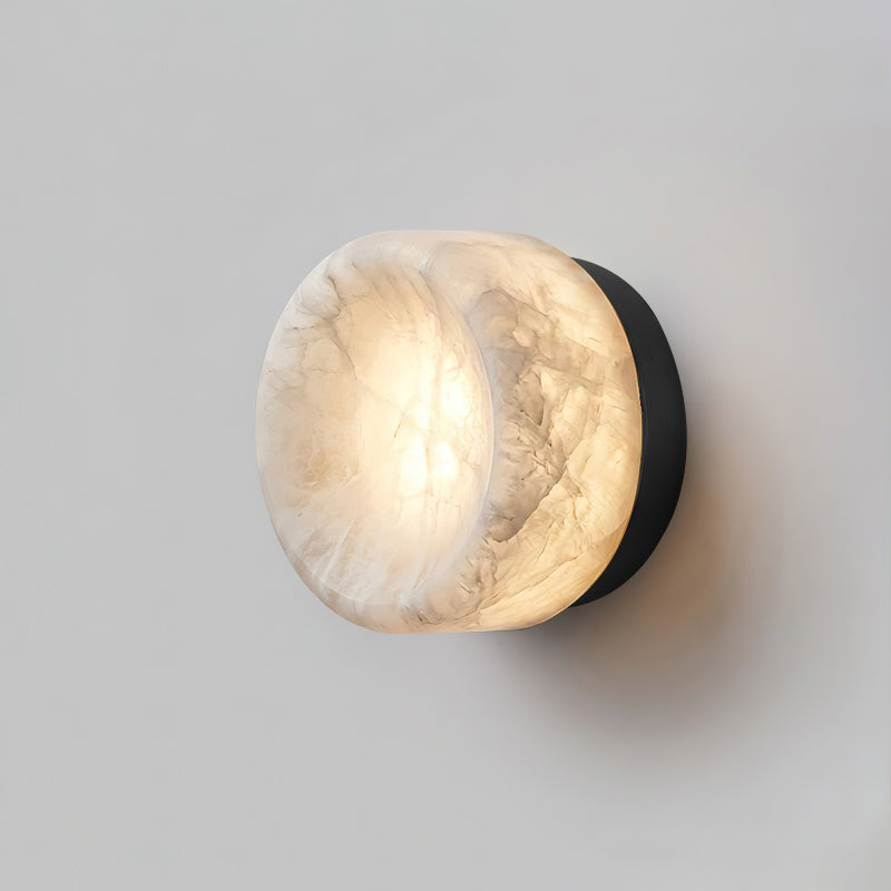 Opal Disc Alabaster Wall Sconce