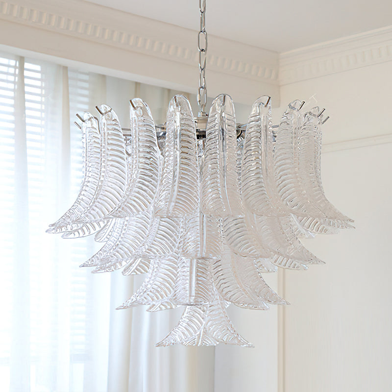 Large size (90cm) Eclissi Chandelier in a high-ceiling foyer.