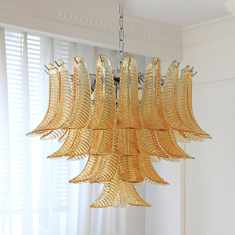 Medium size (60cm) Eclissi Chandelier over a dining set.