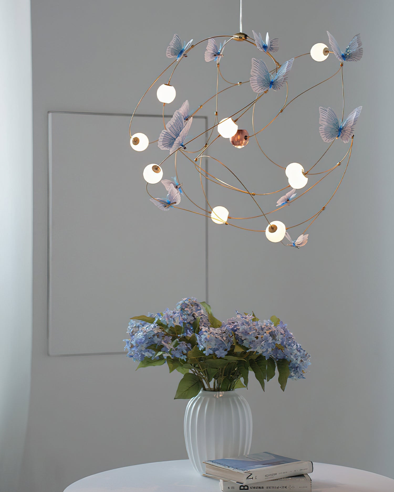 Flutter Orbit Butterfly Chandelier-Neutral Decor