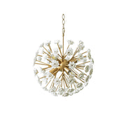 Gillian Botanical Sputnik Chandelier in gold and white finish.