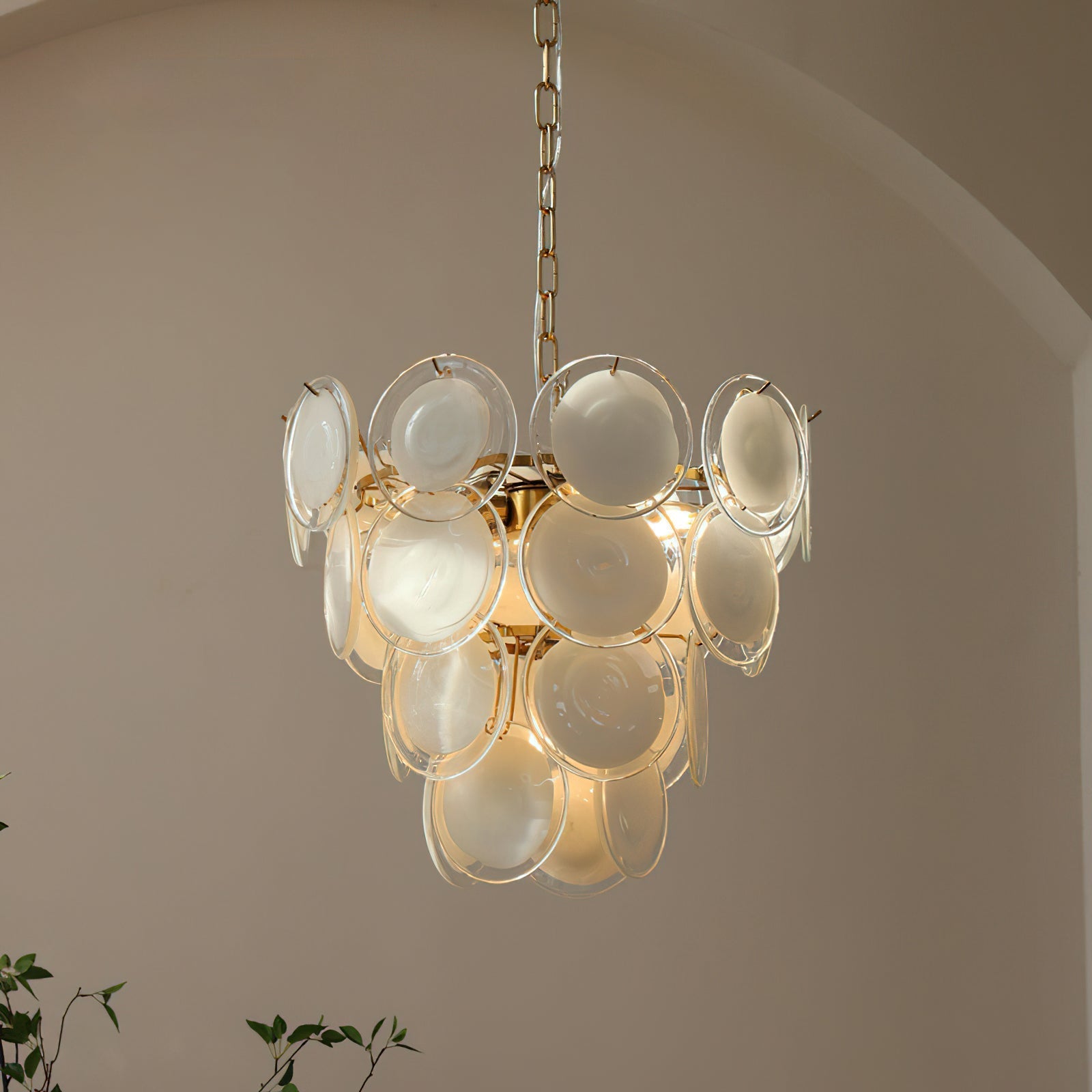The pendant light shown in the Dia 50cm x H 50cm size.