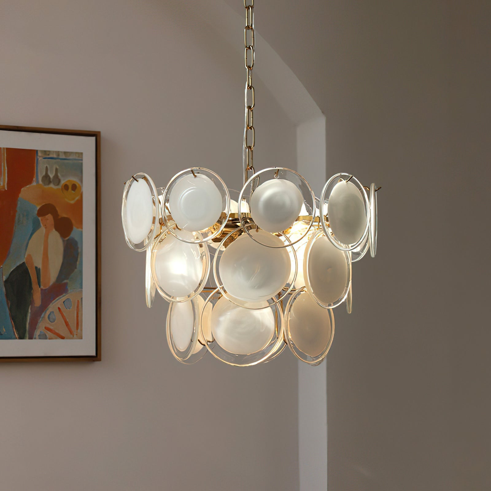 Unlit view of the pendant light against a plain background.