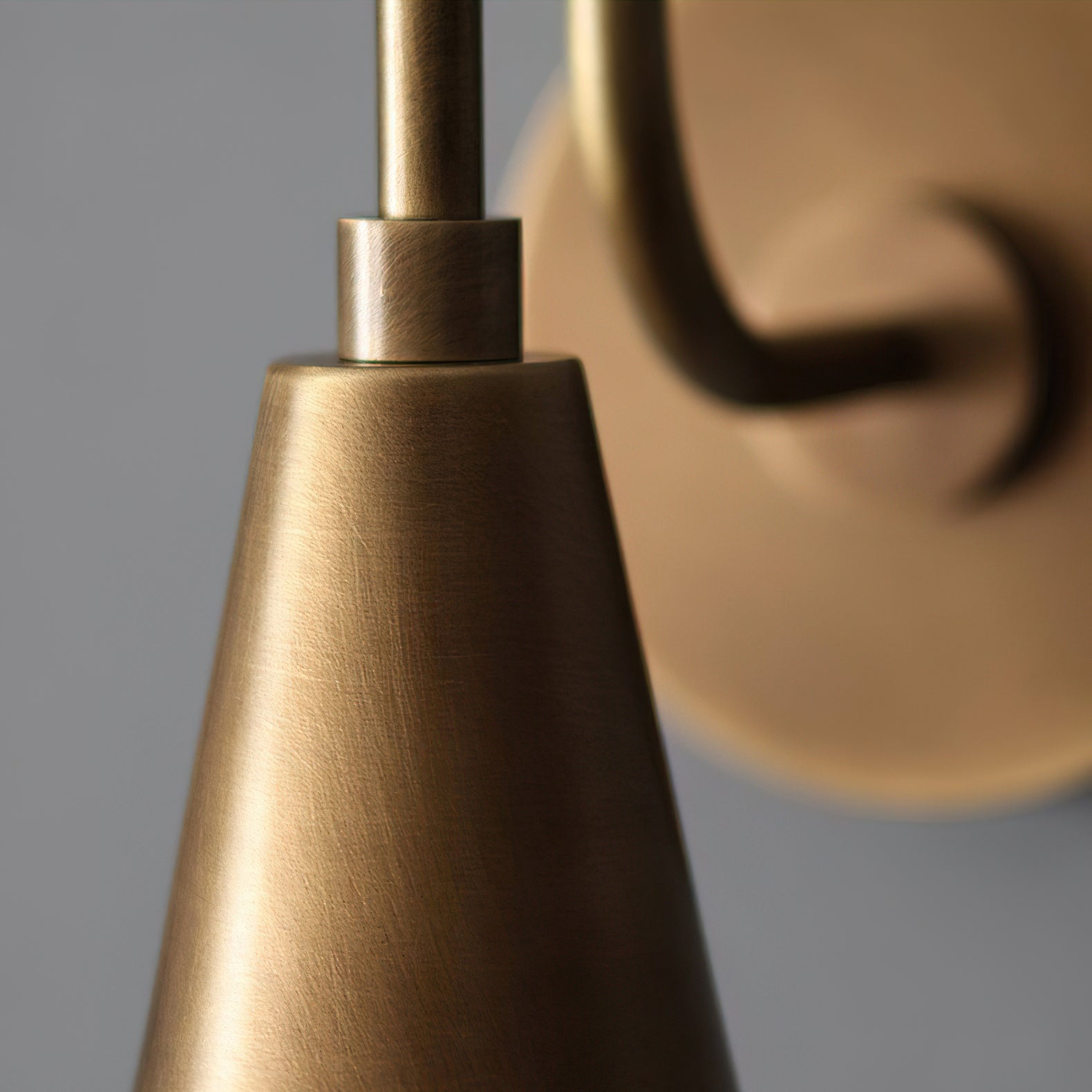 Top-down view into the shade of the Harlan Gooseneck Sconce.
