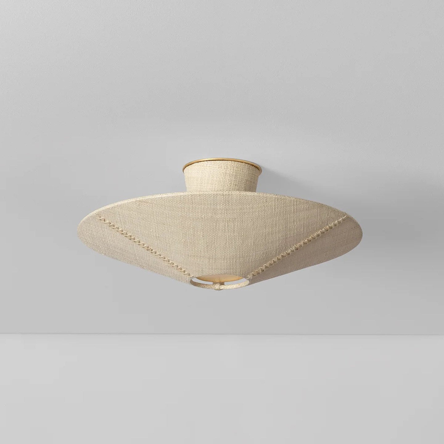 The Ketan Semi Flush Mount shown from a side angle against a plain background.