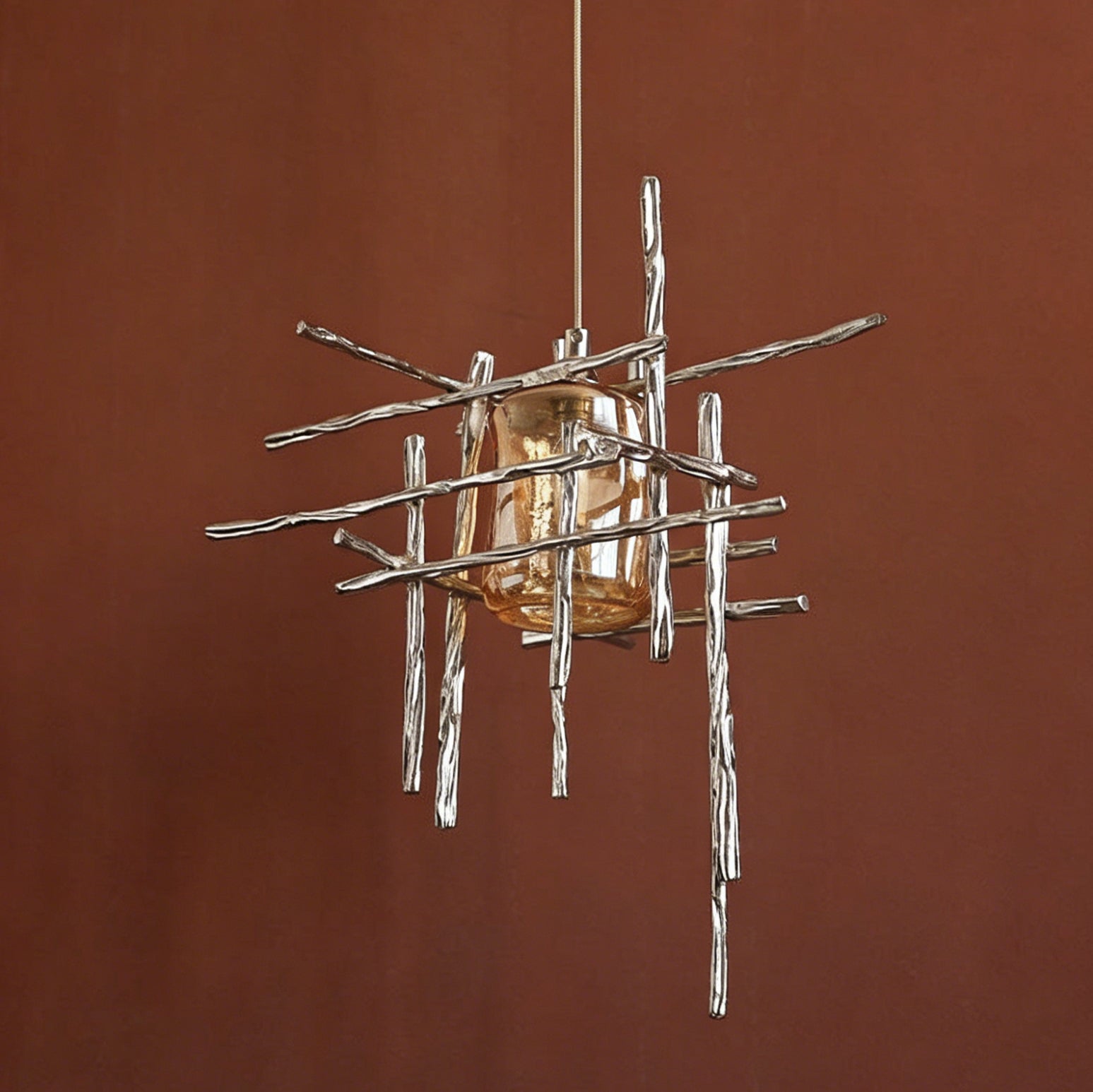 Kova Pendant Light shown in clear glass.