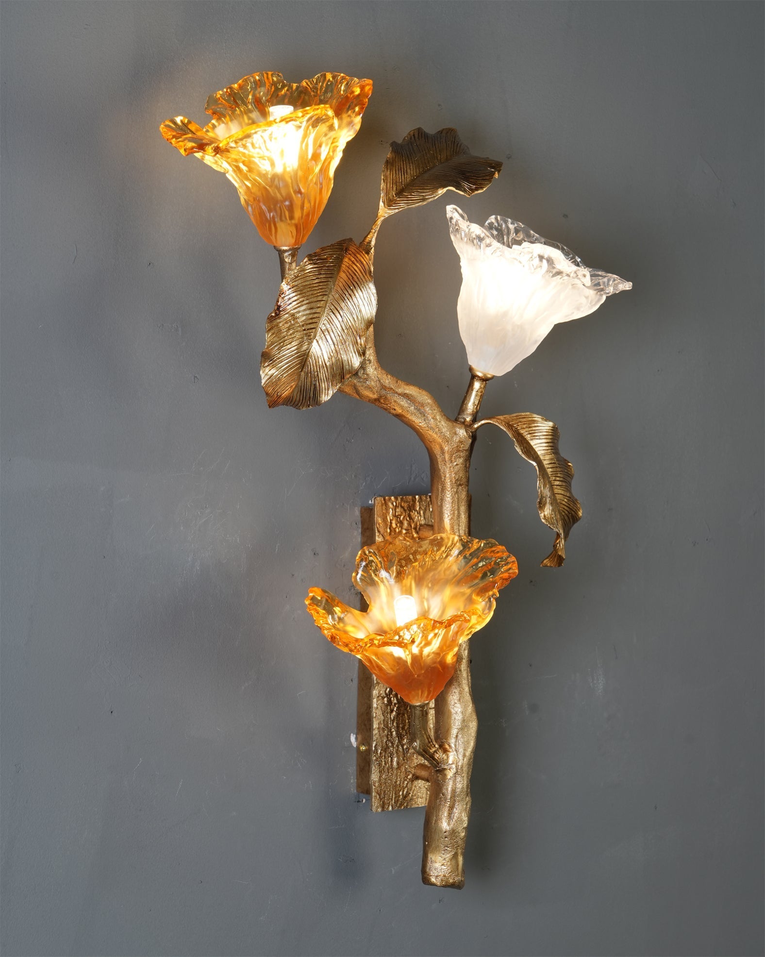 Side profile showing the sconce's projection from the wall.