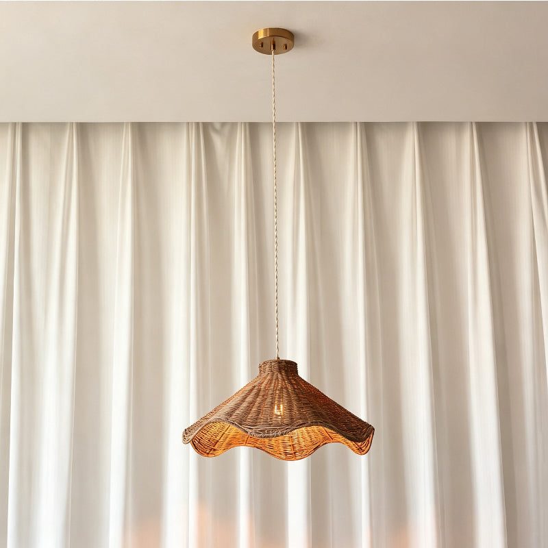 Wavelle Sculptural Rattan Pendant Light