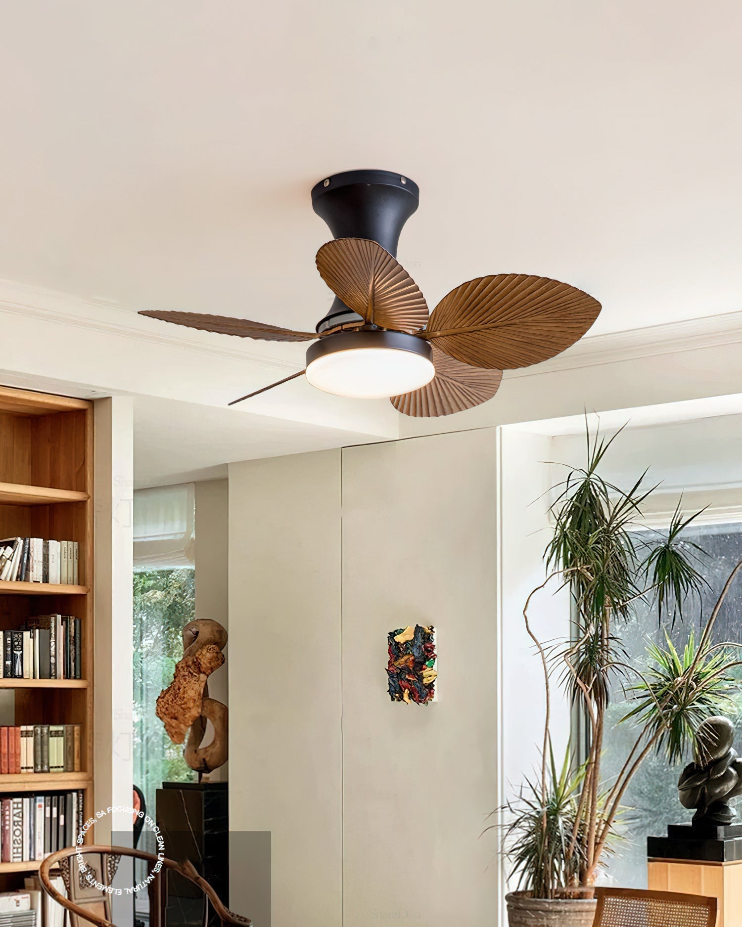 Close-up of the Maris Ceiling Fan Light's integrated LED light source.