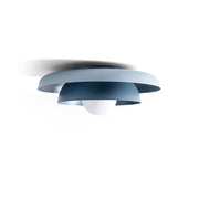 Miller Double Flush Mount in blue, front view.