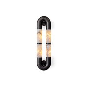 Front view of the Mirabelle Alabaster Wall Sconce in a white finish.