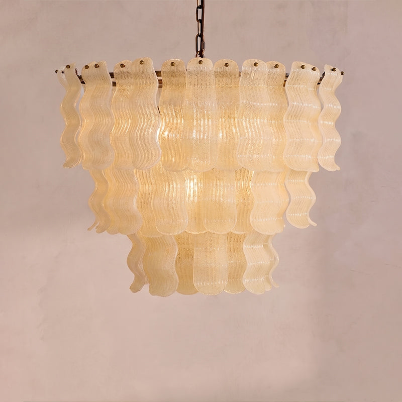 Odette Textured Wave Chandelier