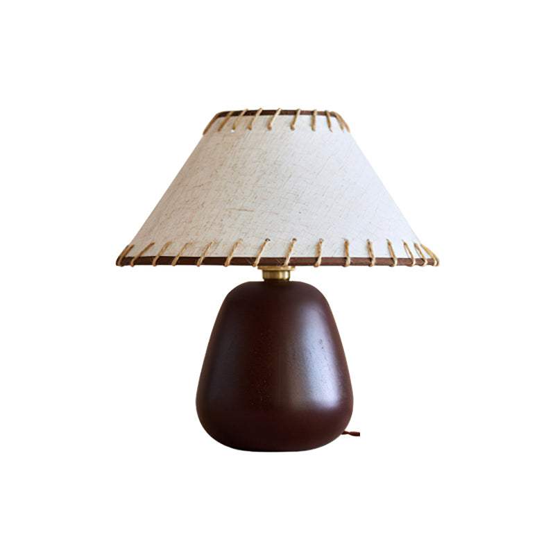Douglas Walnut Table Lamp on an entryway console table.
