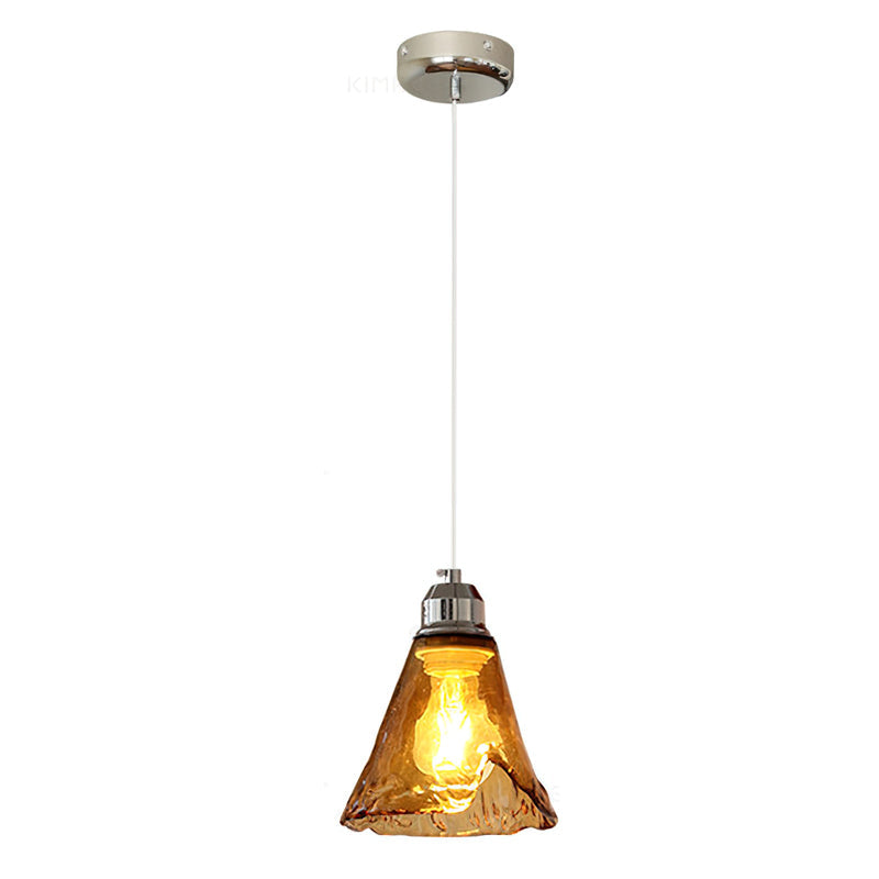Dimensional drawing of the three-head Tiro Glass Pendant Light.