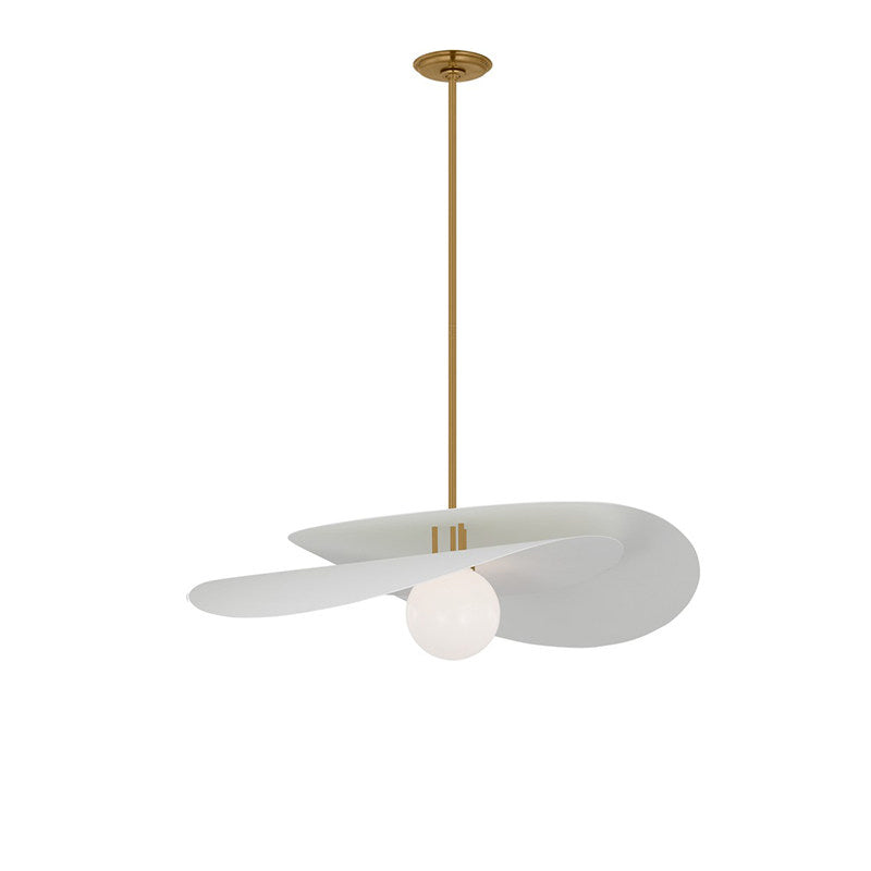 The Zane pendant light as a centerpiece in a minimalist interior design.