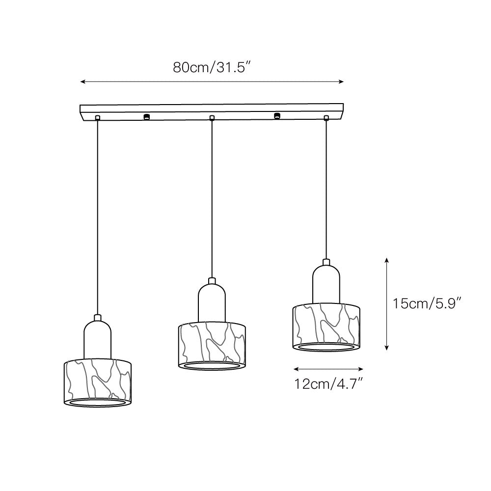 Flair Marble Pendant Lamp-Neutral Decor