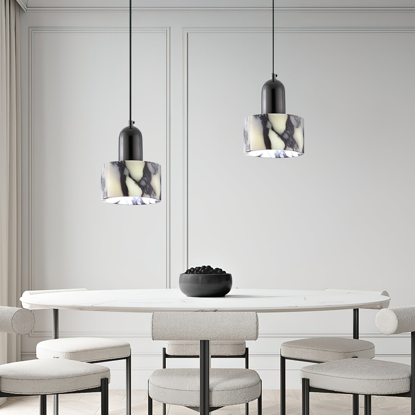 Flair Marble Pendant Lamp-Neutral Decor