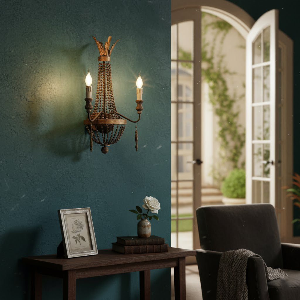 Delacroix Wall Lamp in a living room setting.