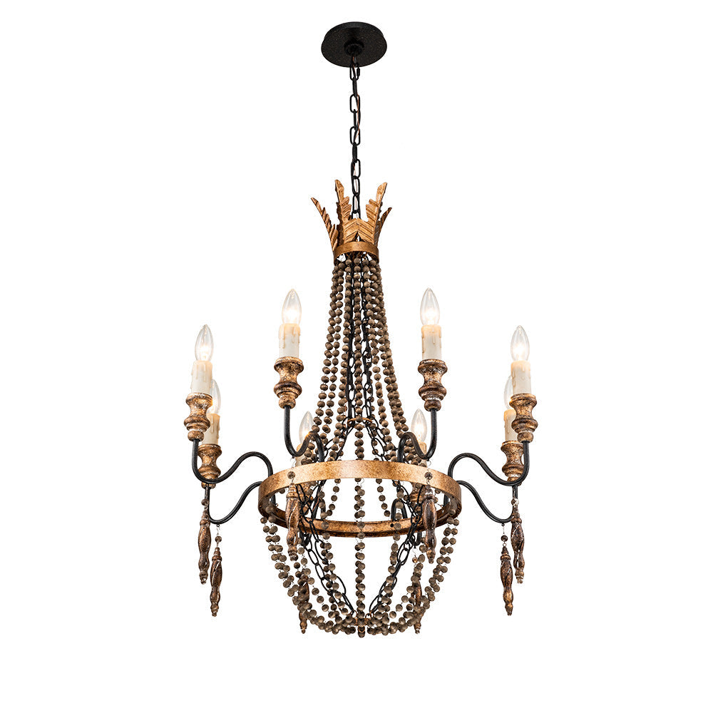 The hanging chain and ceiling canopy of the Delacroix Chandelier.