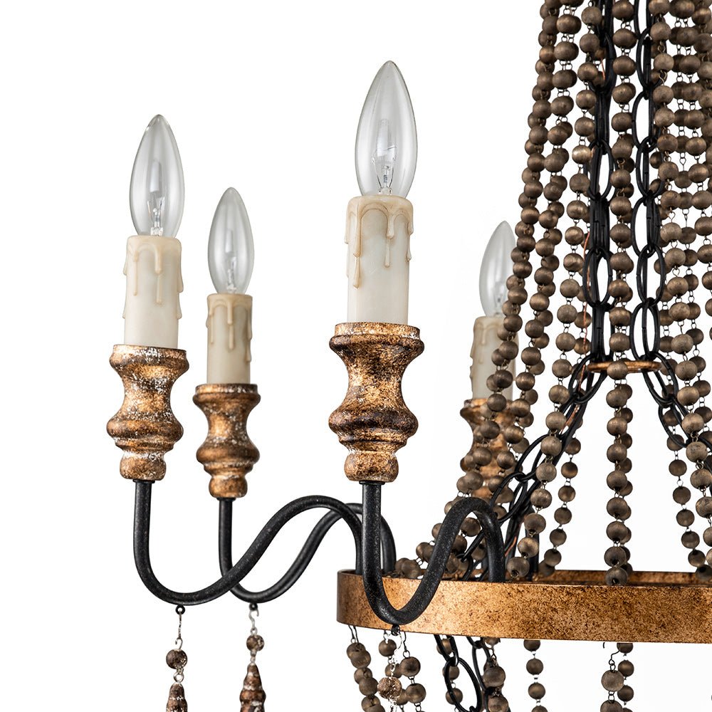 Delacroix Chandelier as a centerpiece in a high-ceiling foyer.